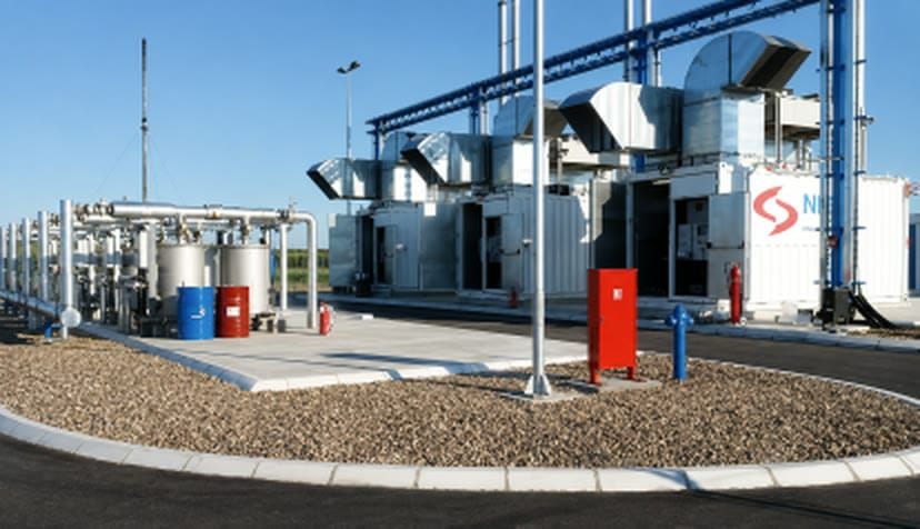 Gas engine plant at the NIS oil fields near Novi Sad, Serbia